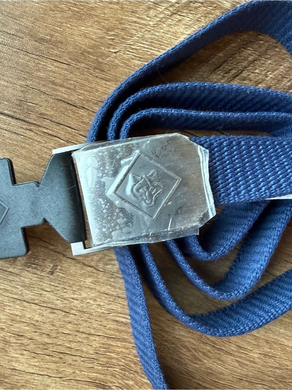 Children's wolf scout Navy Web Belt with Metal Buckle